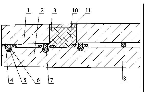 Vacuum glass with edge and port sealed by using sealing strips and sealing grooves, and preparation method thereof