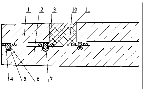 Vacuum glass with edge and port sealed by using sealing strips and sealing grooves, and preparation method thereof