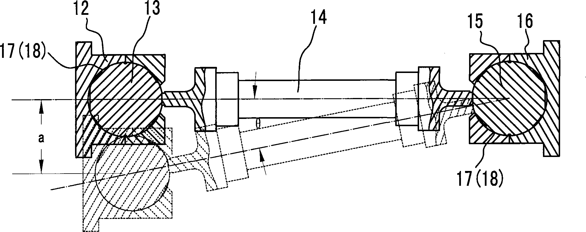 Three-axis six-freedom degree vibration test apparatus