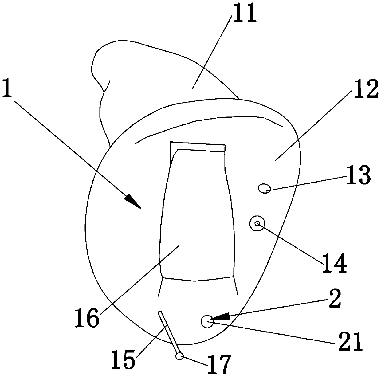 In-ear hearing aid air hole with multifunctional air hole