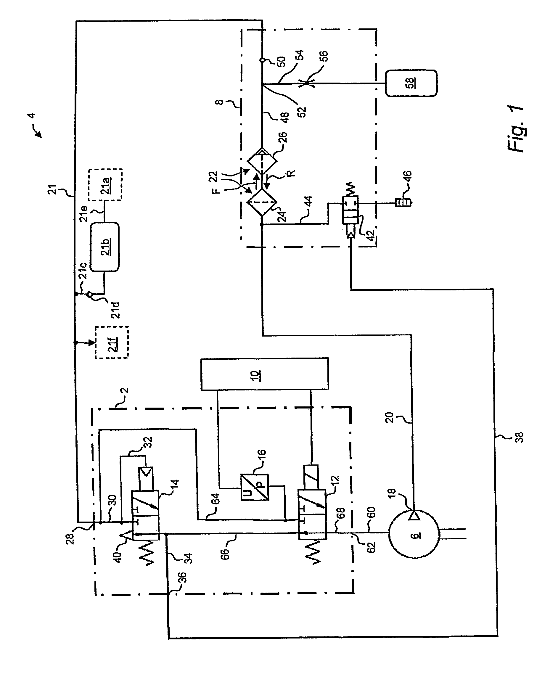 Device, method and system for compressed air control and compressed air supply