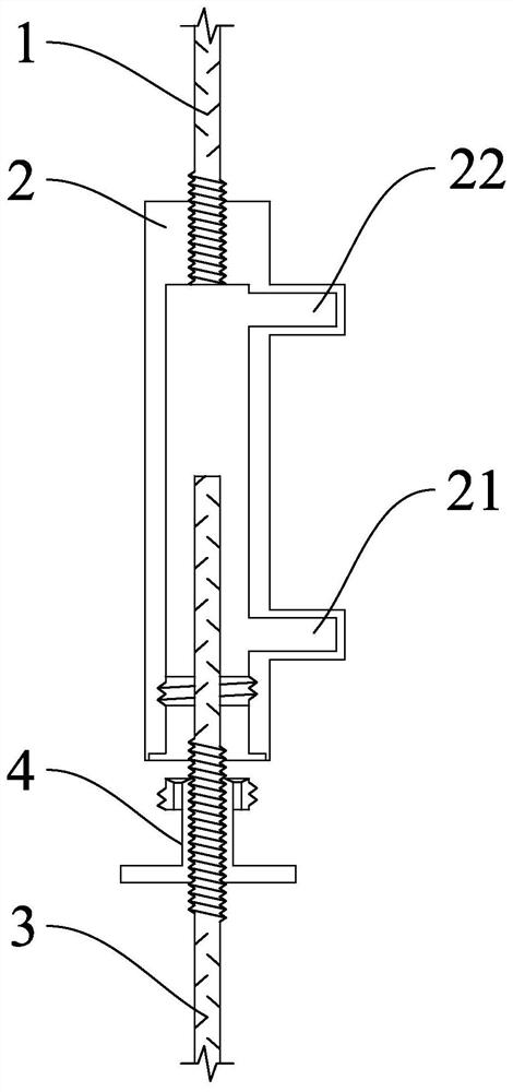 Sleeve connection device and construction method for lightning protection and grounding of prefabricated buildings