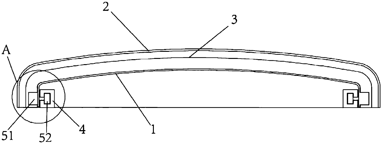 Snow protection device and vehicle