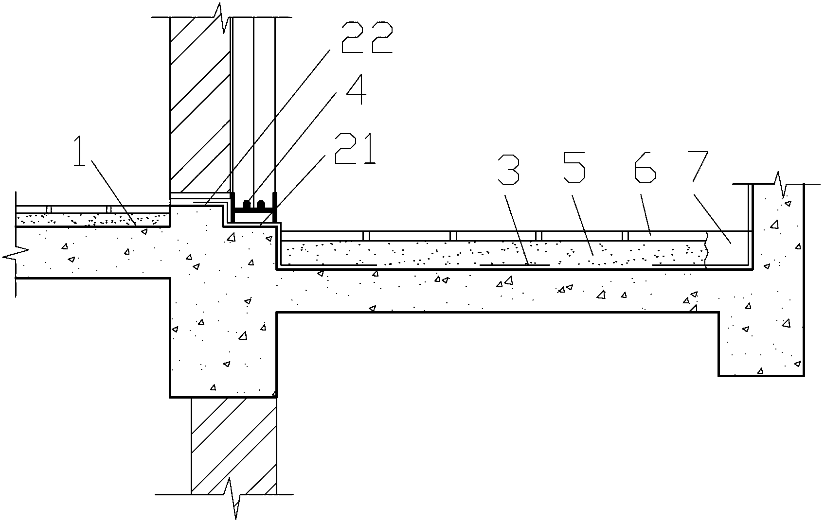 Method for constructing water guide system of balcony or terrace of house and water guide system