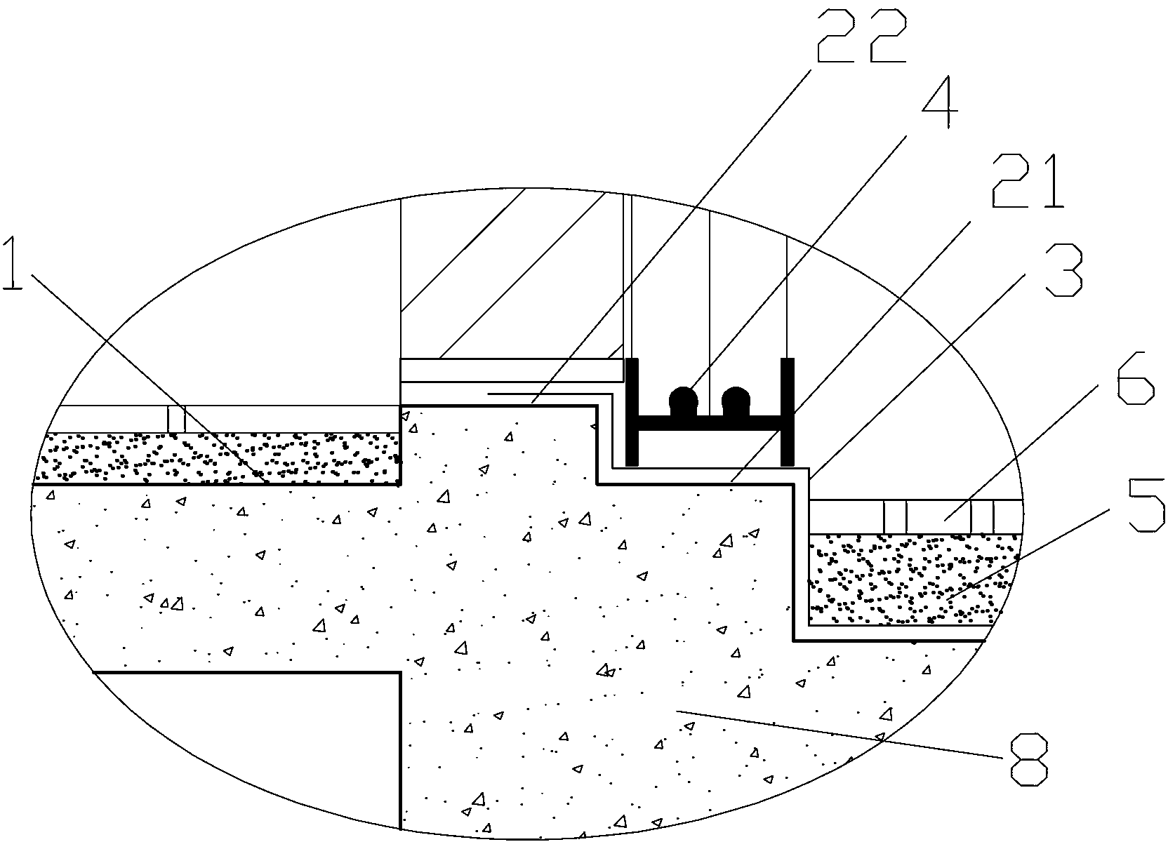 Method for constructing water guide system of balcony or terrace of house and water guide system