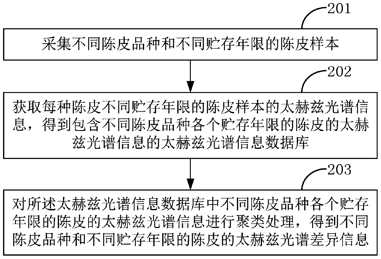 Identification method and identification system of dried tangerine peel