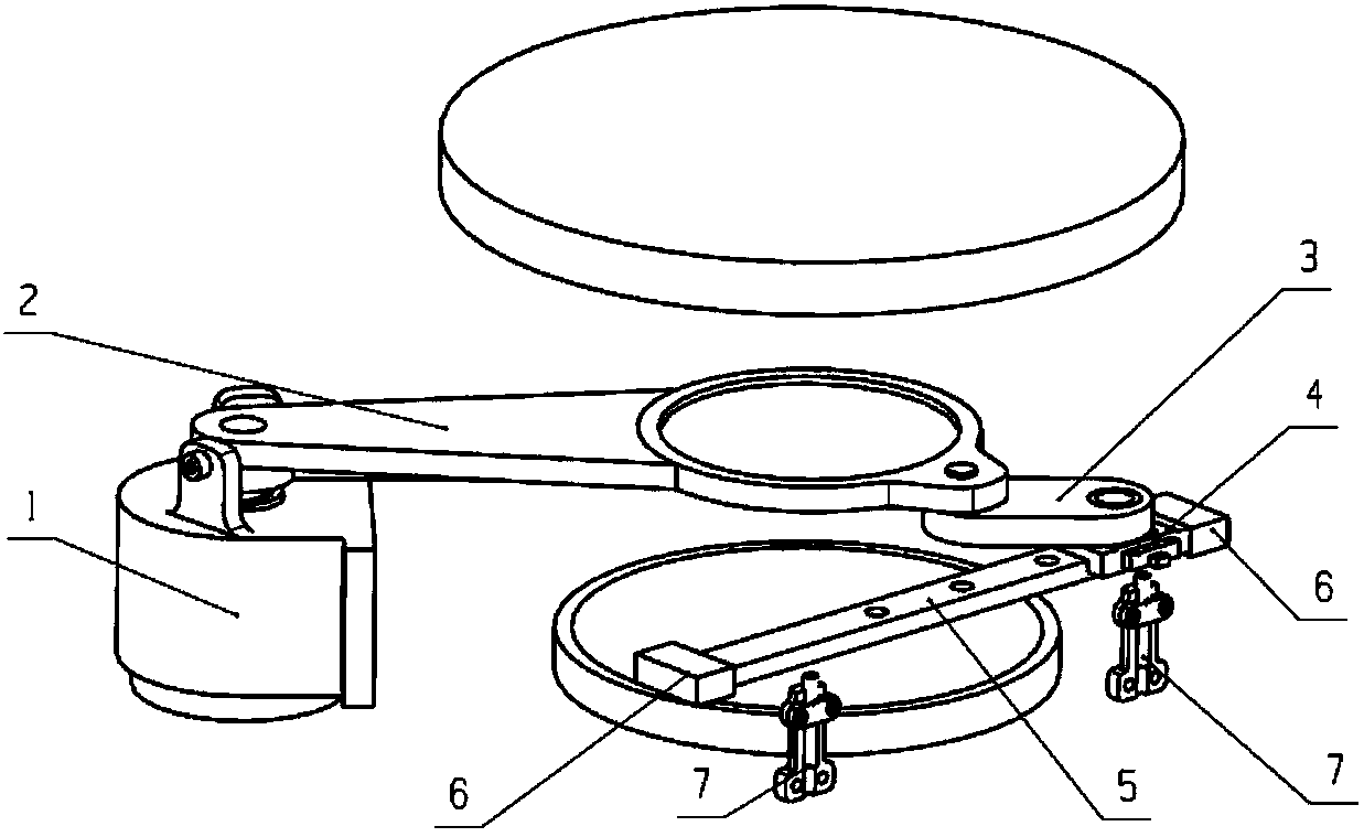 High-rigidity switching mechanism of optical lens group of crank slide block