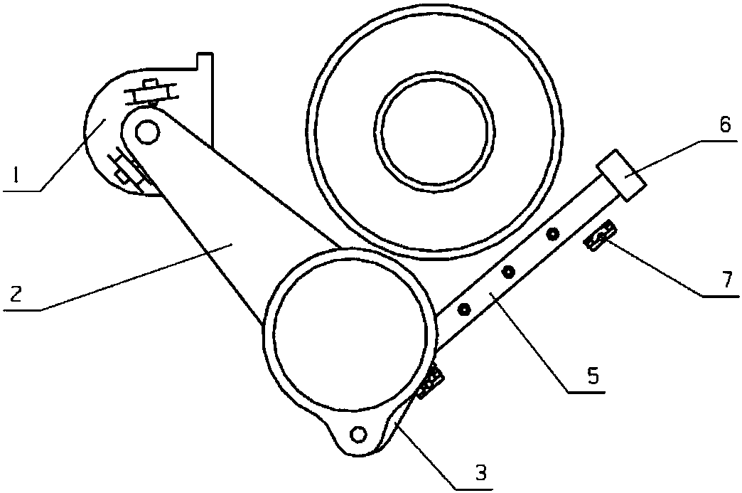 High-rigidity switching mechanism of optical lens group of crank slide block