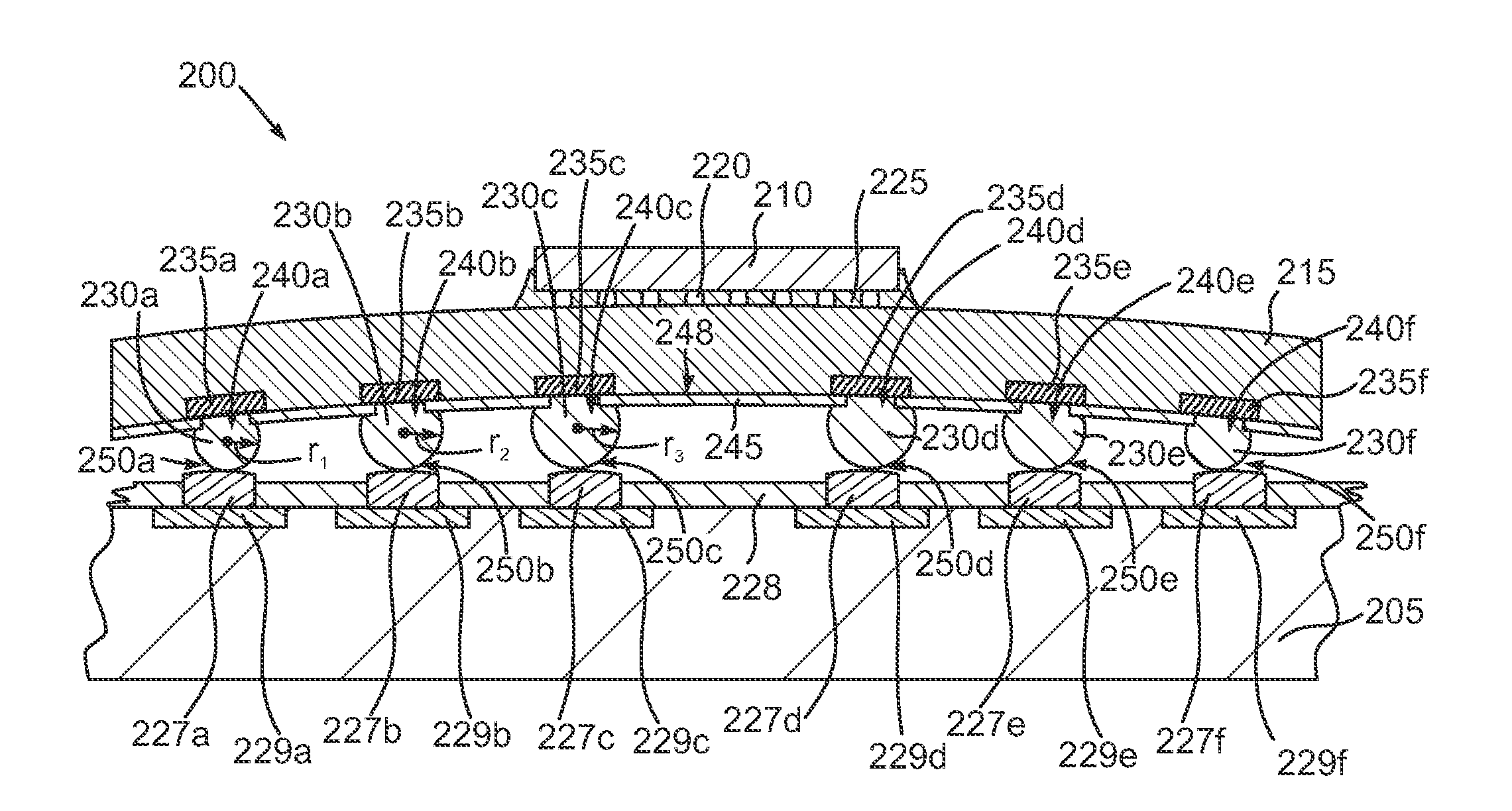 Circuit Board with Variable Topography Solder Interconnects