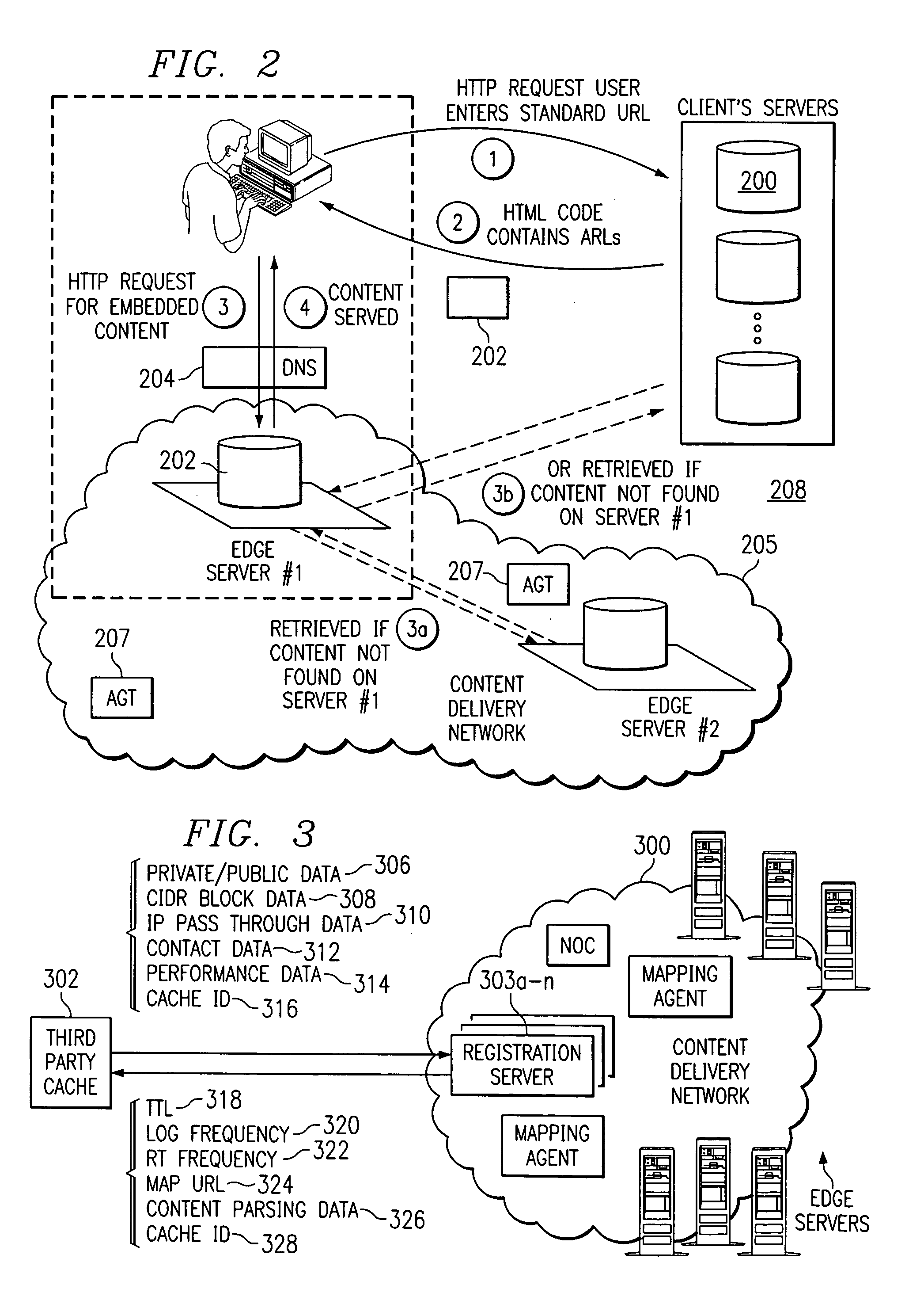 Internet content delivery service with third party cache interface support