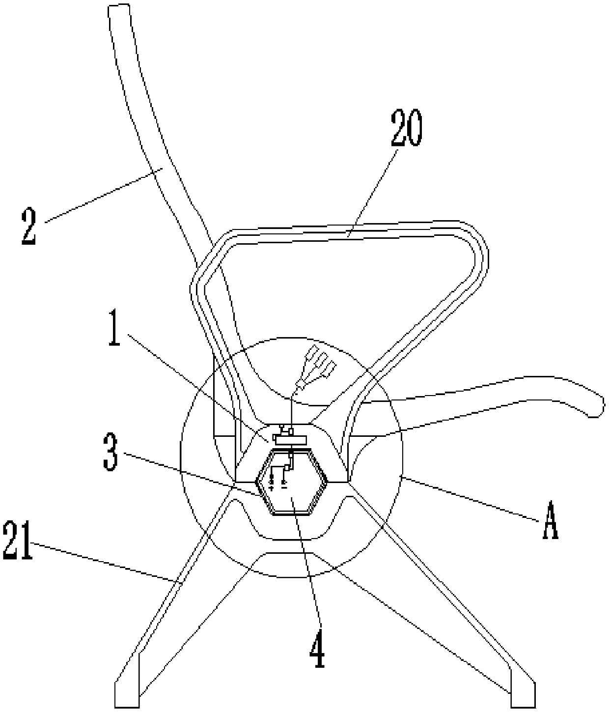 Seat capable of realizing intelligent charging