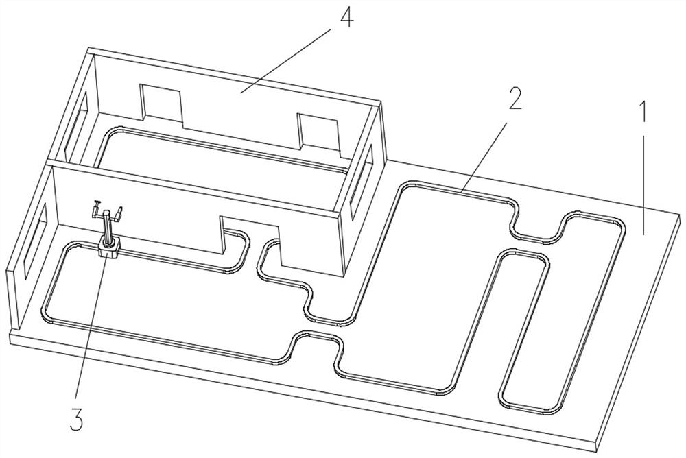 Welding structure of box plate type steel structure room and construction method