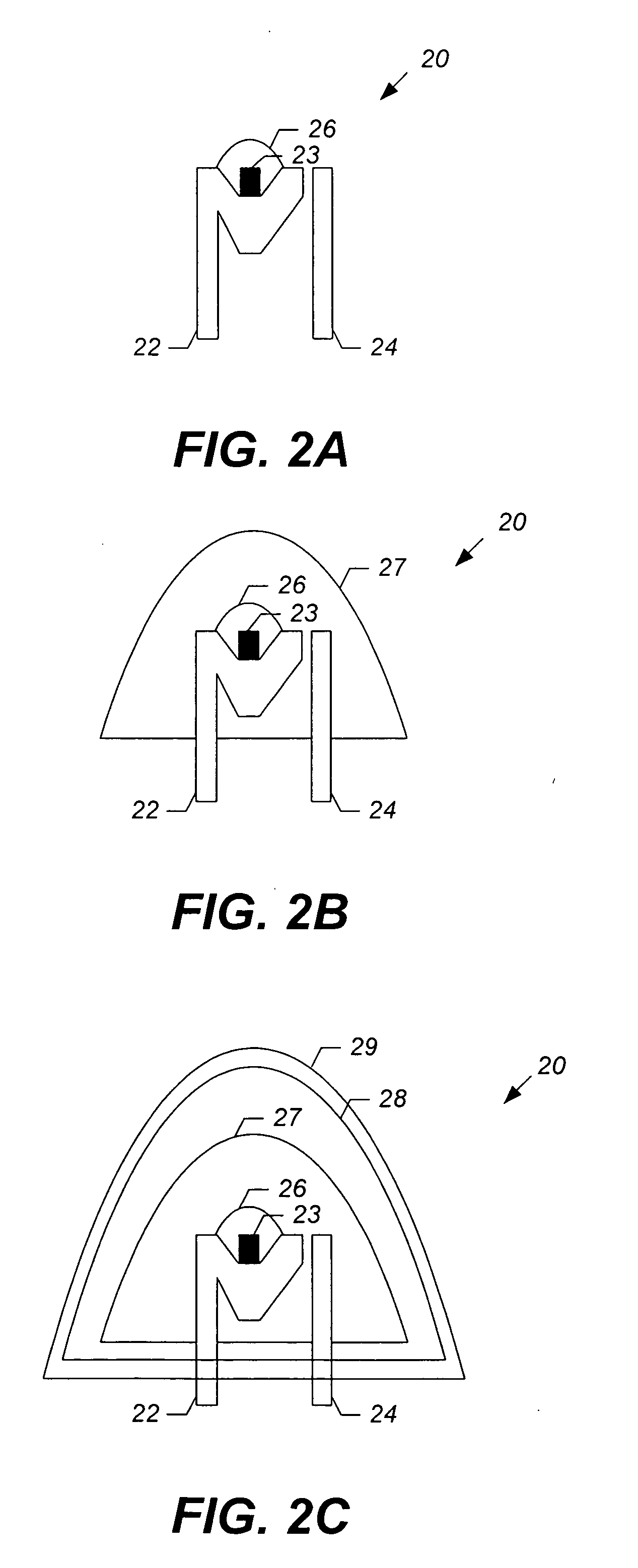 Light-emitting devices having multiple encapsulation layers with at least one of the encapsulation layers including nanoparticles and methods of forming the same