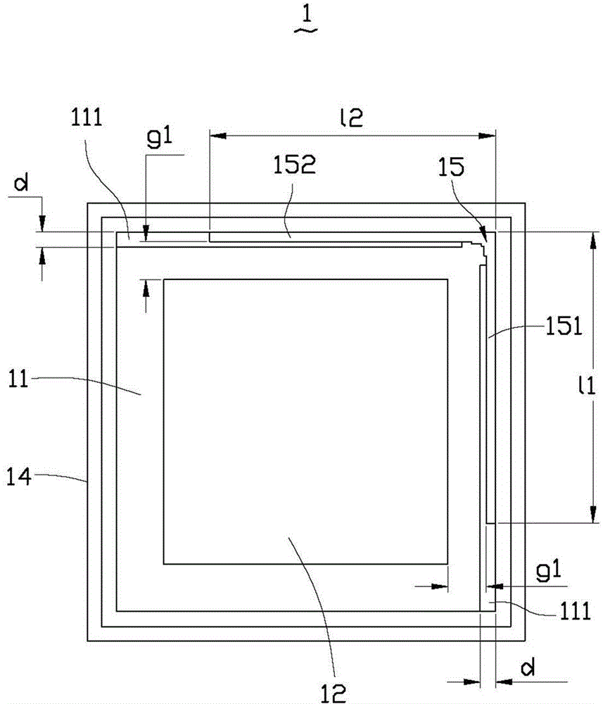 Inverted F-shaped antenna structure and portable electronic device provided with antenna structure