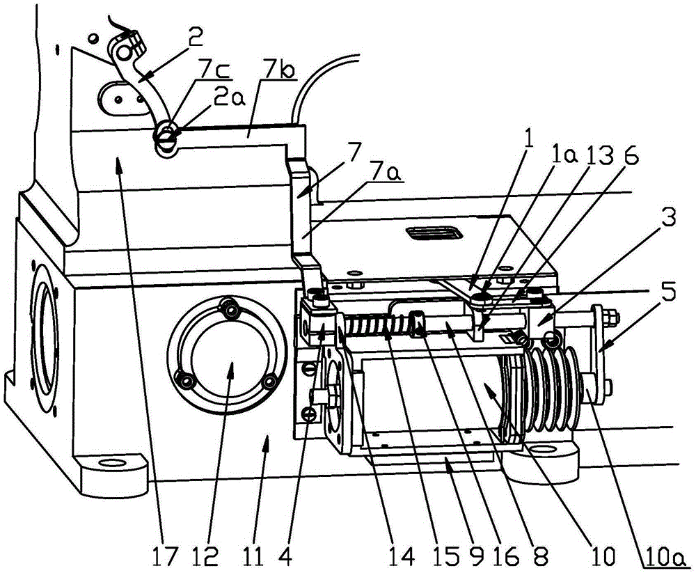 A sewing machine thread trimming drive mechanism