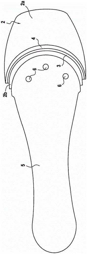 Protective element for insertion into the front of an article of footwear, method of manufacture and article of footwear