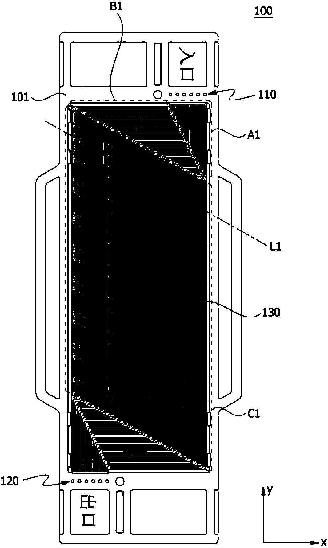 Separating plate and fuel cell stack including same