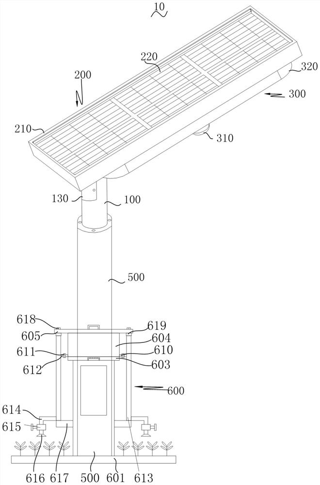 Multifunctional garden lighting device