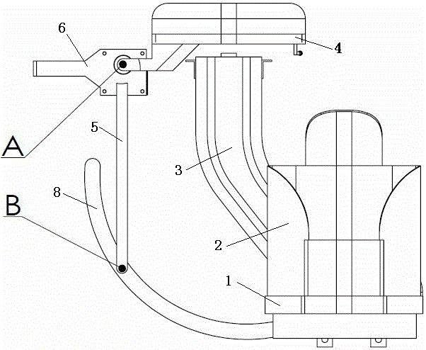 Toilet automatic conversion device for electric wheelchair
