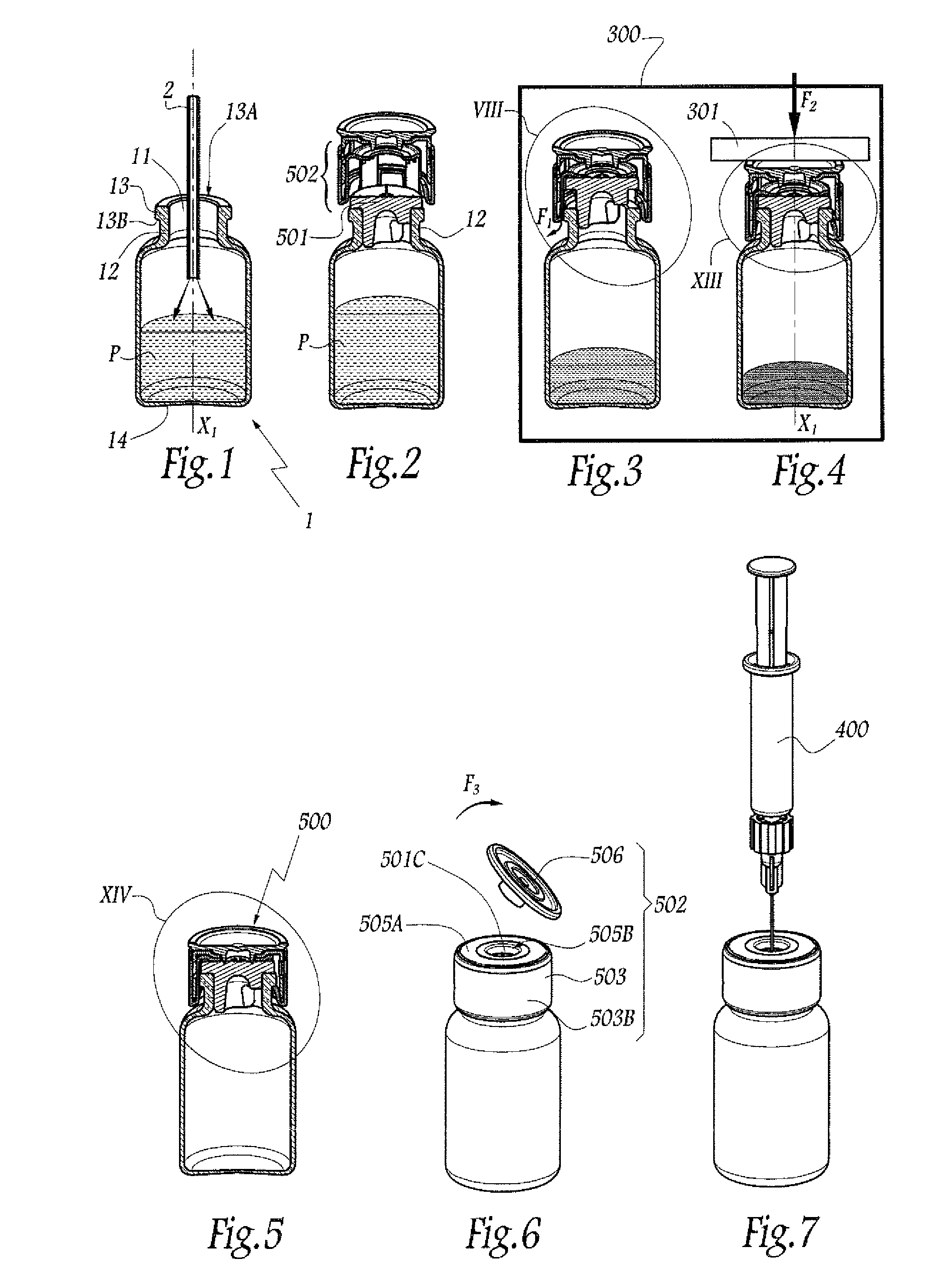 Plug device for a container and container provided with one such device