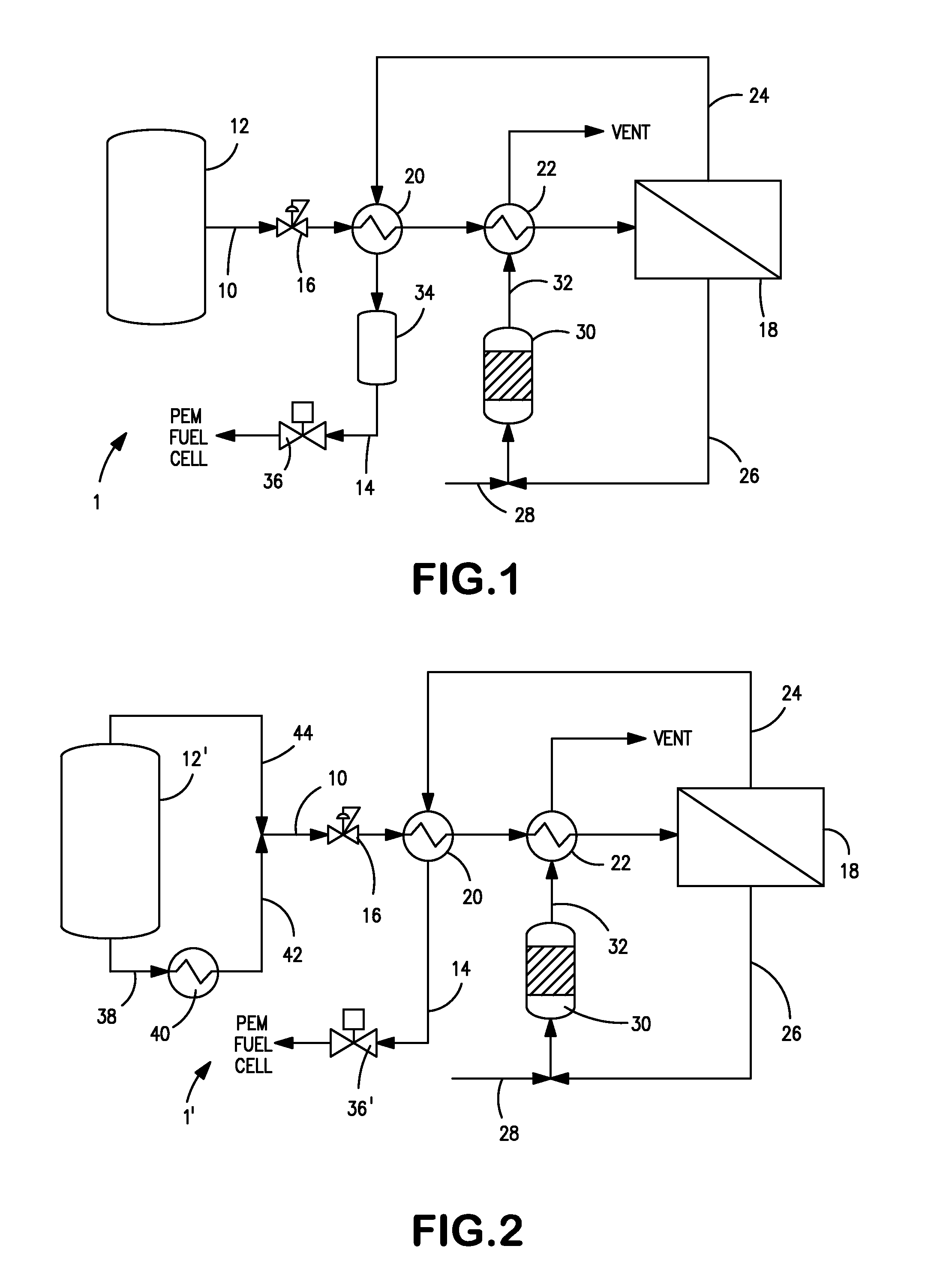 Hydrogen purification for fuel cell vehicle