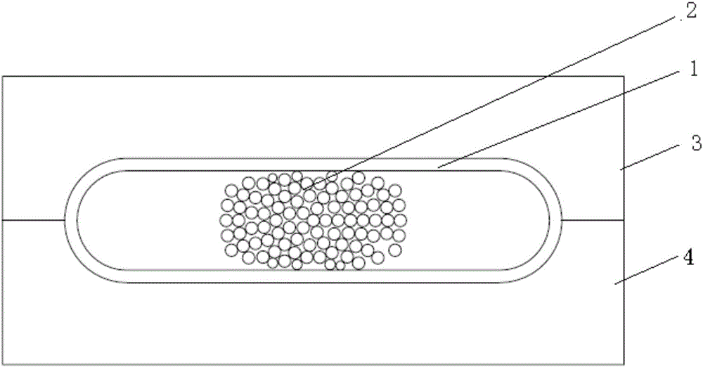 Fiber bundle capillary core flat heat pipe and preparation method thereof