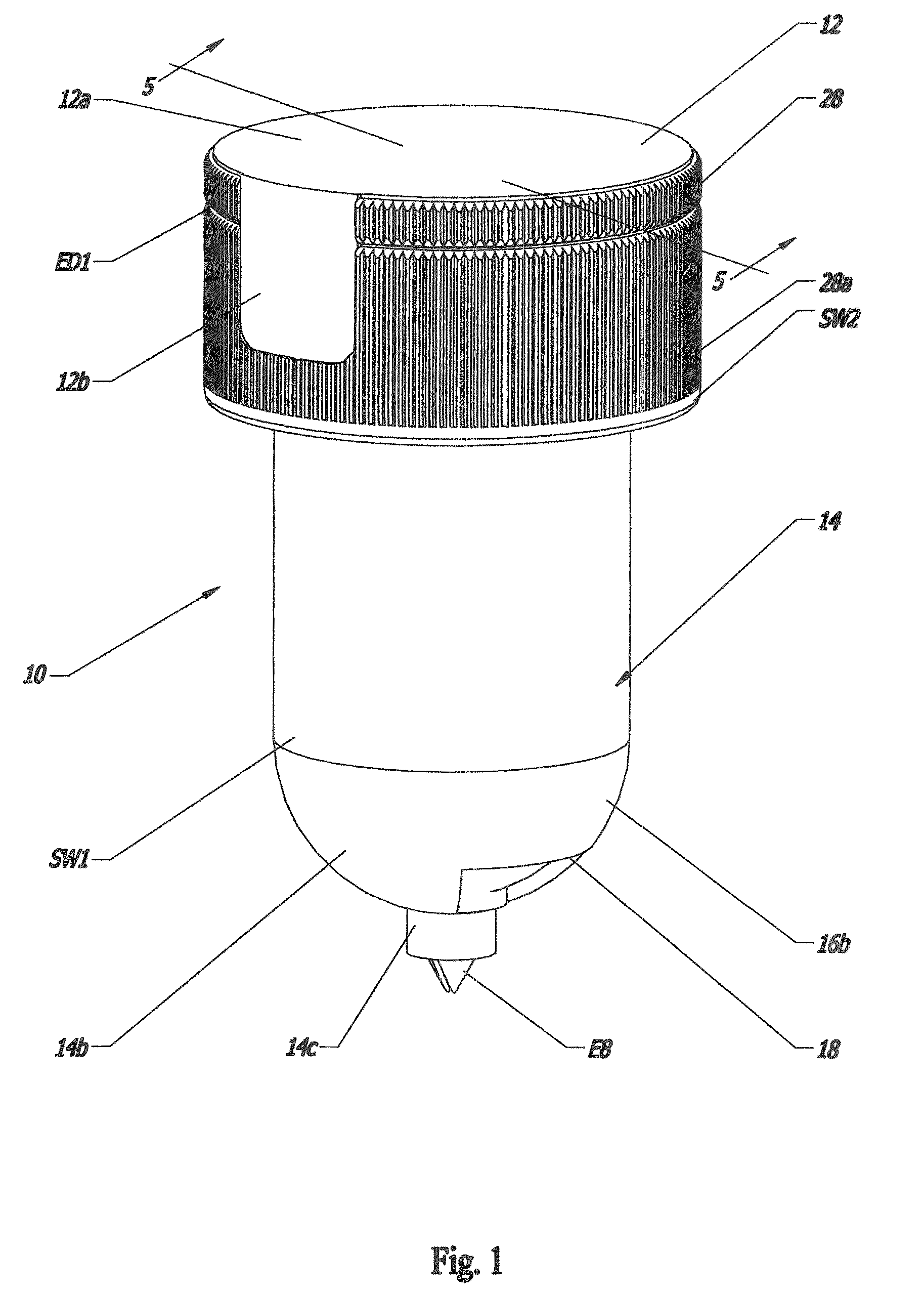 Dispenser and method