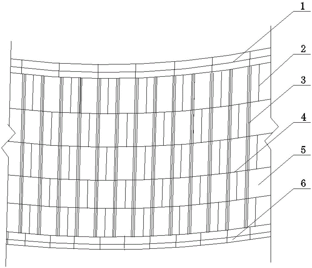 The construction method of the bottom working layer of the annular heating furnace