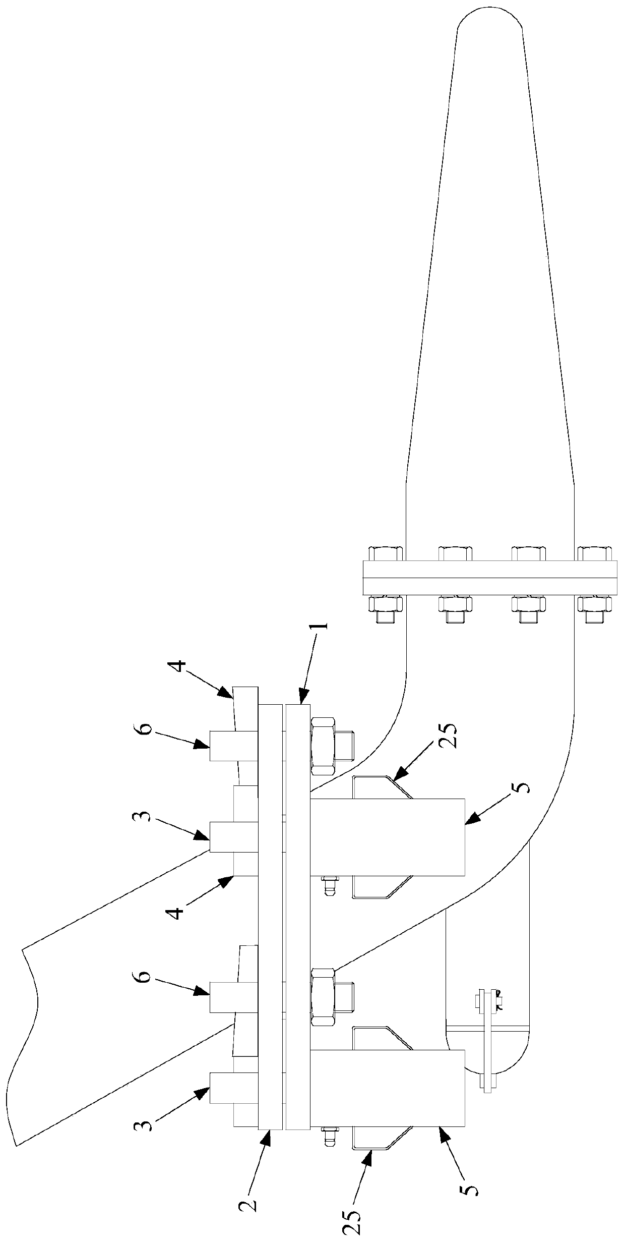 Blast furnace air inlet pipeline mounting method and hydraulic system