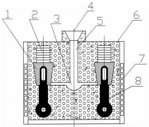 Bimetal composite high-tenacity, high-boron and high-chrome steel hammer and preparing method thereof