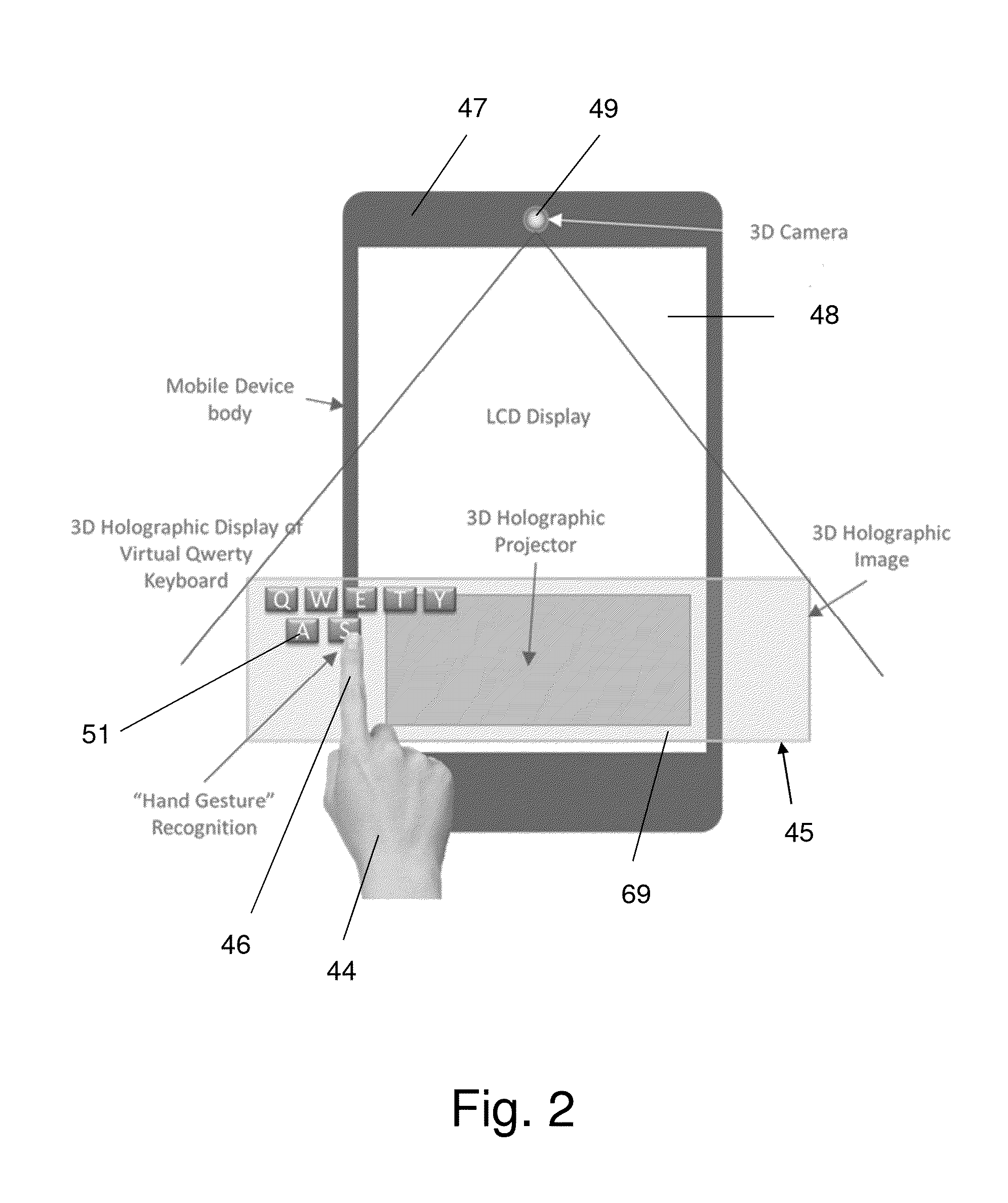 System for generating and controlling a variably displayable mobile device keypad/virtual keyboard