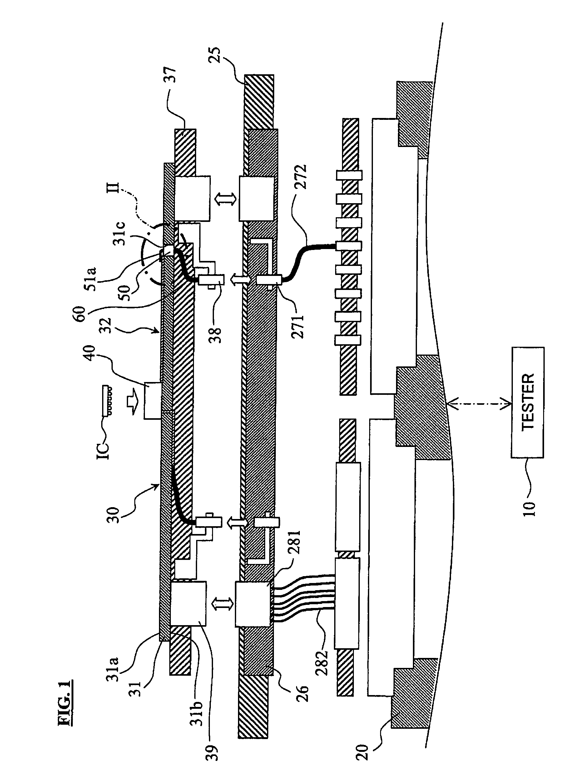 Measurement board for electronic device test apparatus