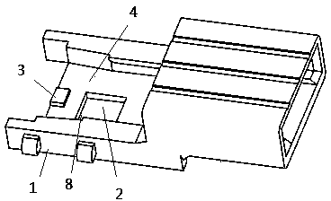 Chip mounting structure and connector with chip mounting structure