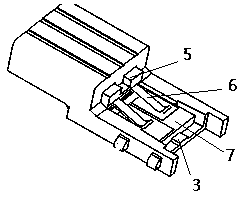 Chip mounting structure and connector with chip mounting structure