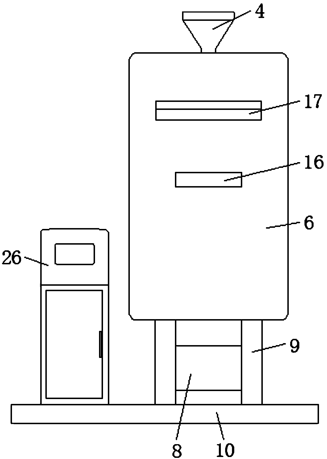 Activated-carbon V-type sound absorption cotton and production manufacturing equipment thereof