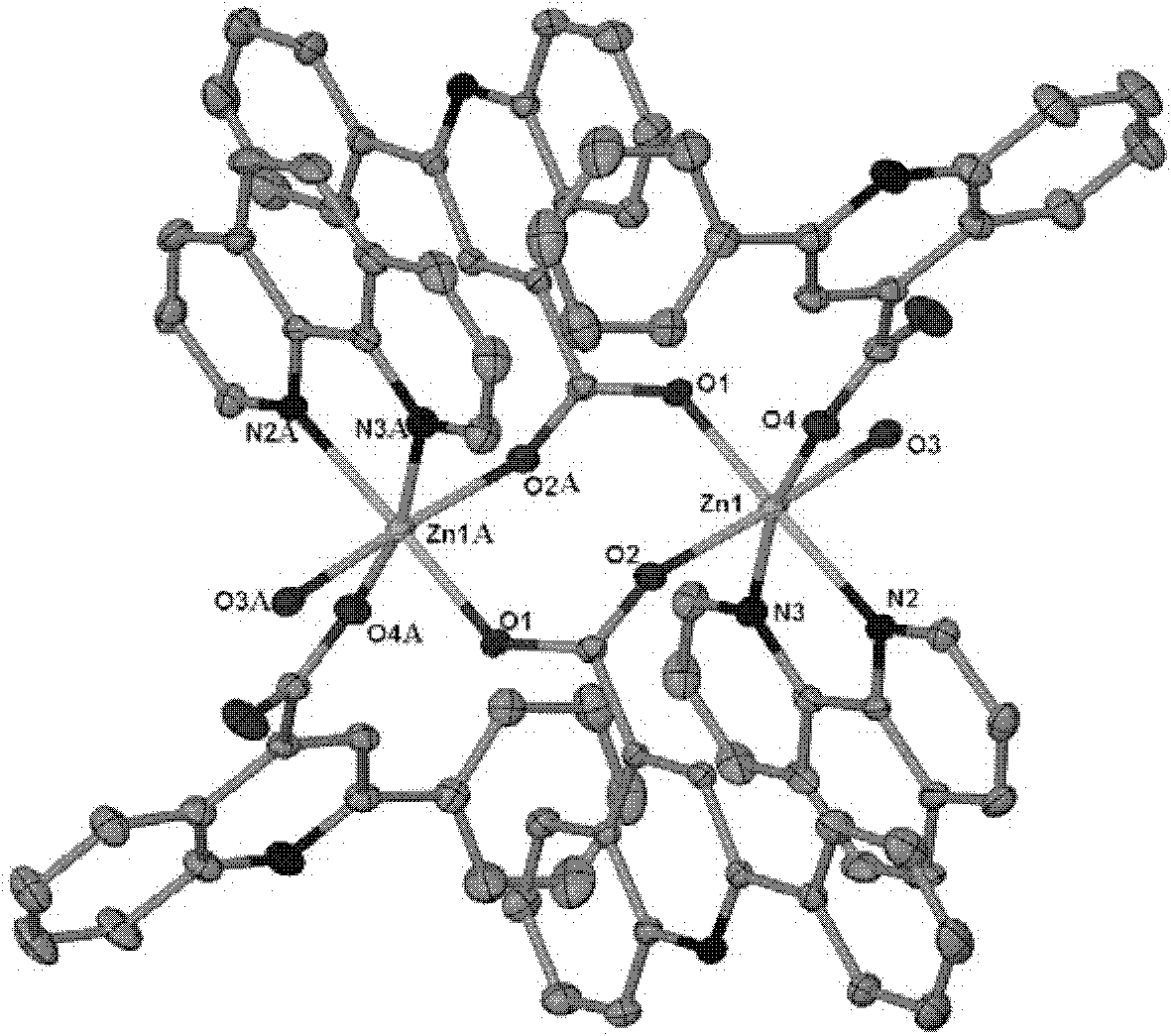 Fluorescent material with purple luminescence property and preparation method thereof