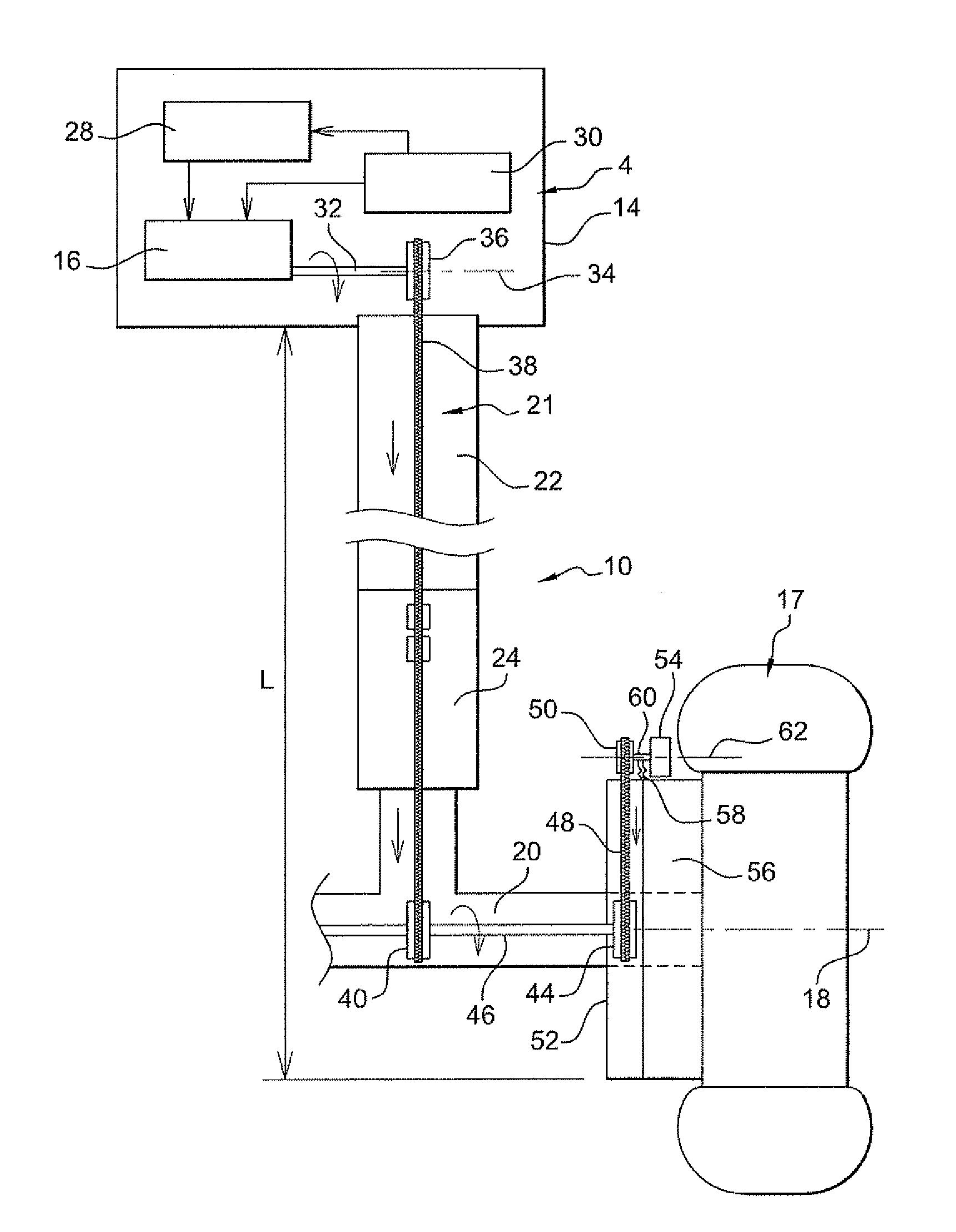 Aircraft undercarriage with motorization and transmission