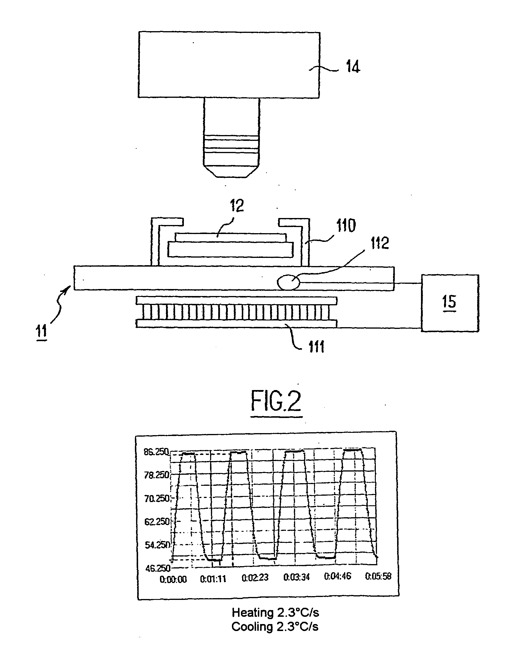 Chip reader for biochips and associated methods