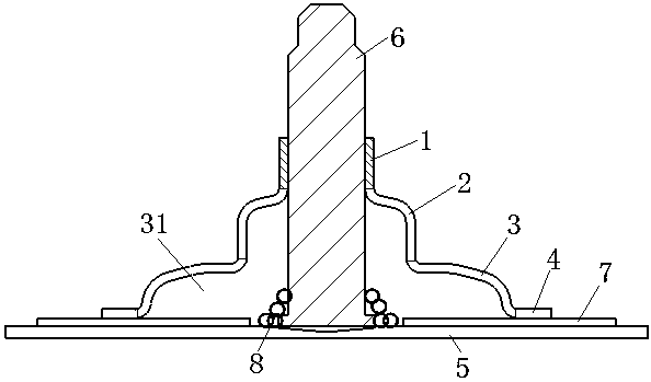 Engine thermal baffle installation nut and automobile