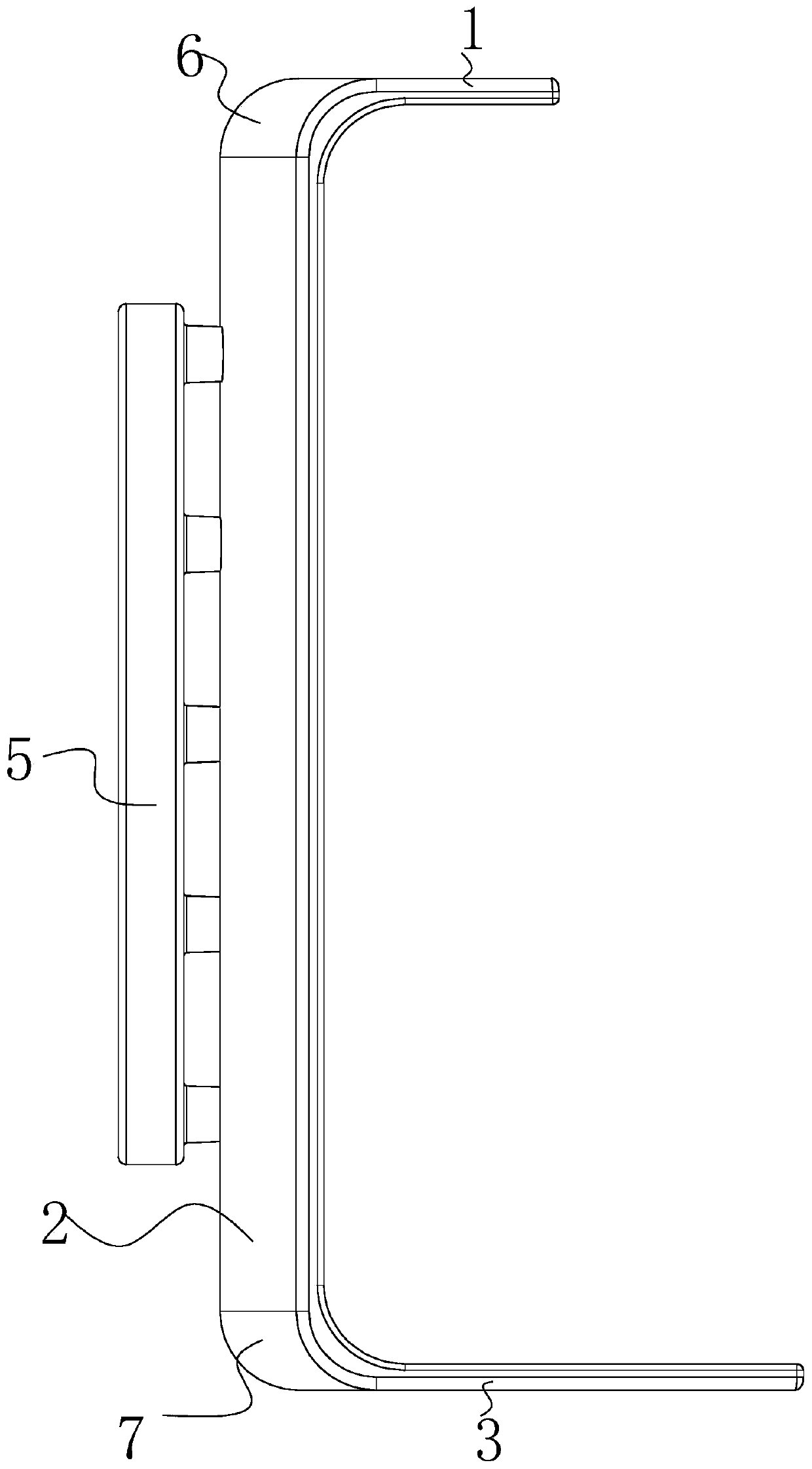 Air blowing type guitar arm support capable of preventing sweat from being in contact with panel