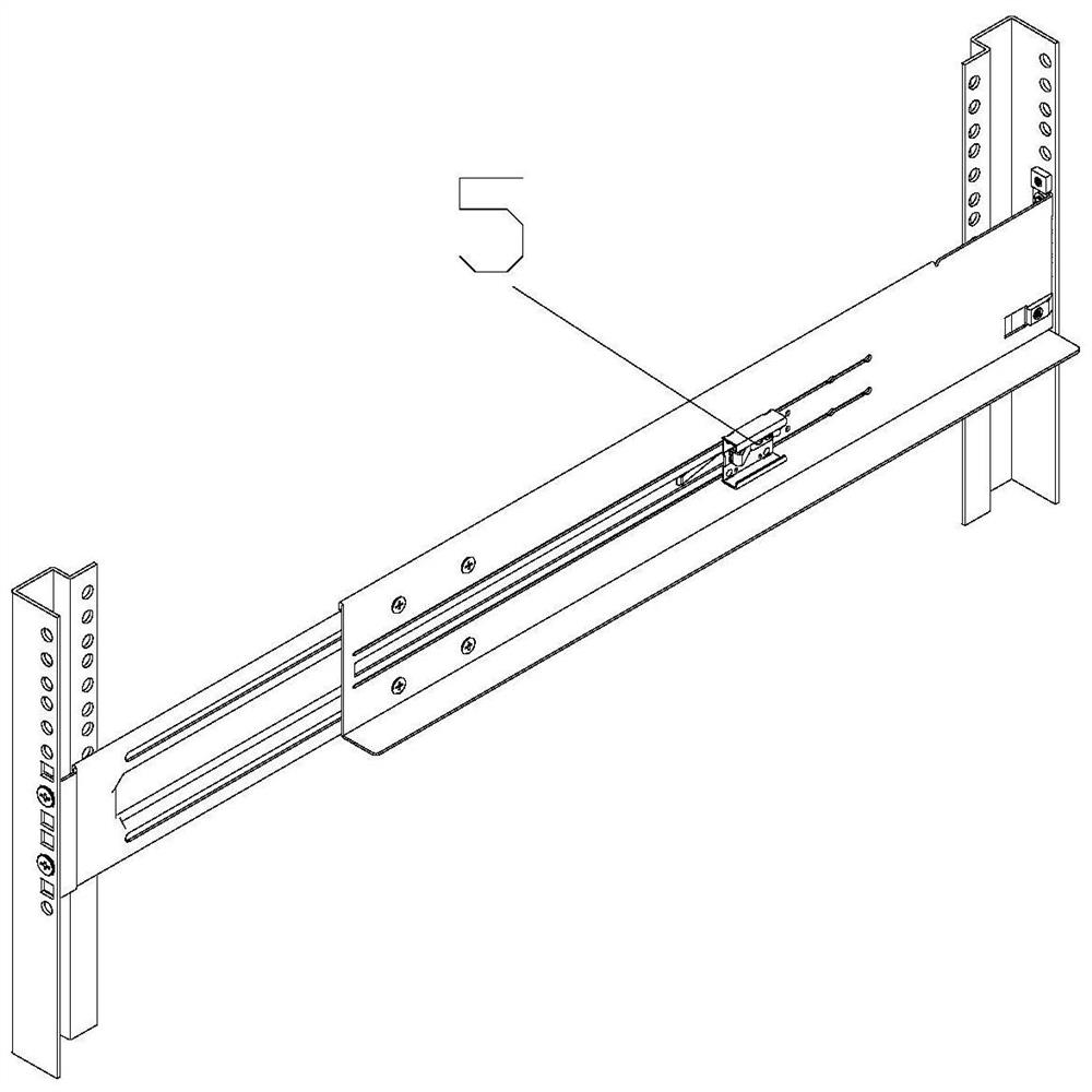 Sliding rail structure for preventing server from falling and inclining