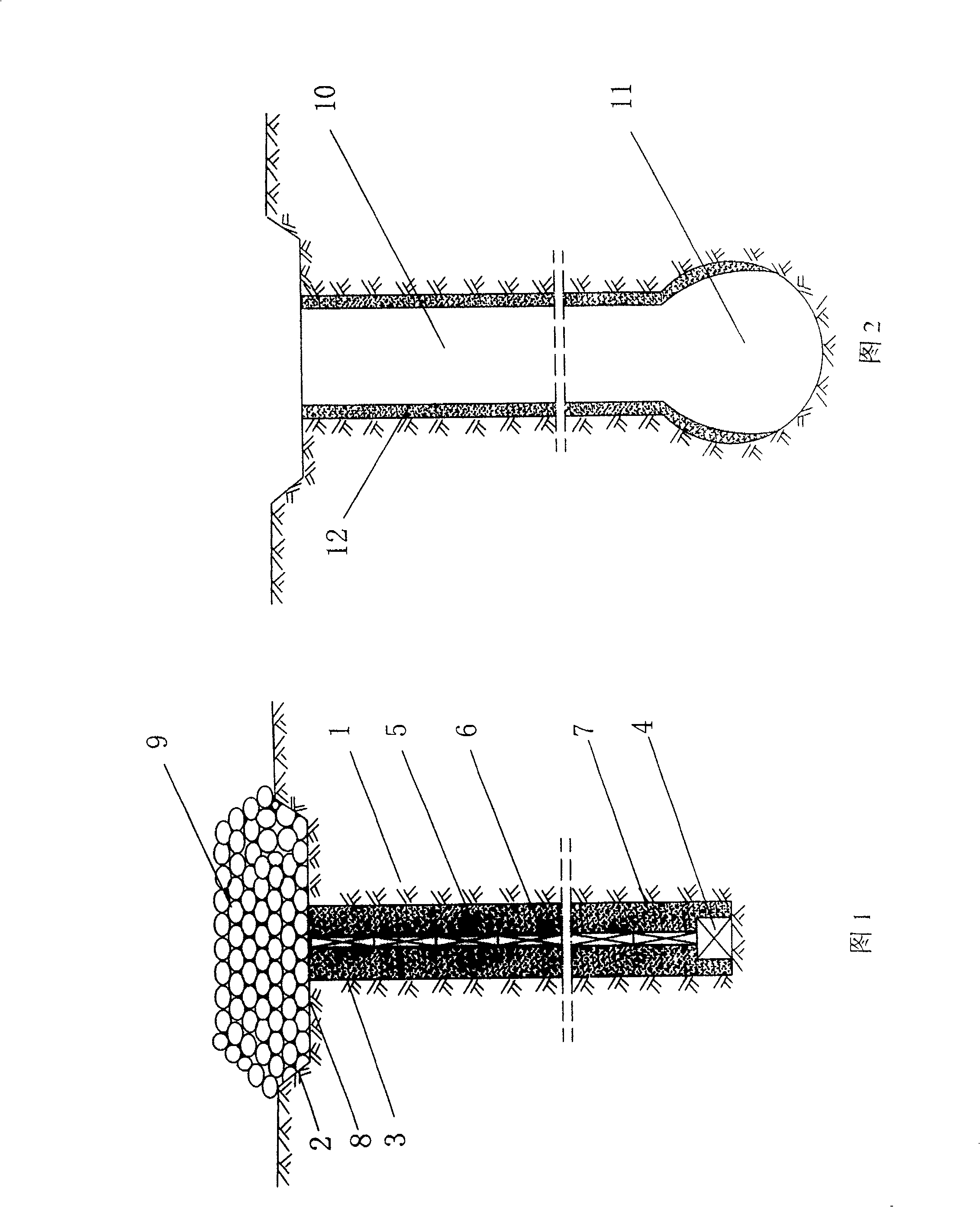 Explosion-enlarging stake construction process