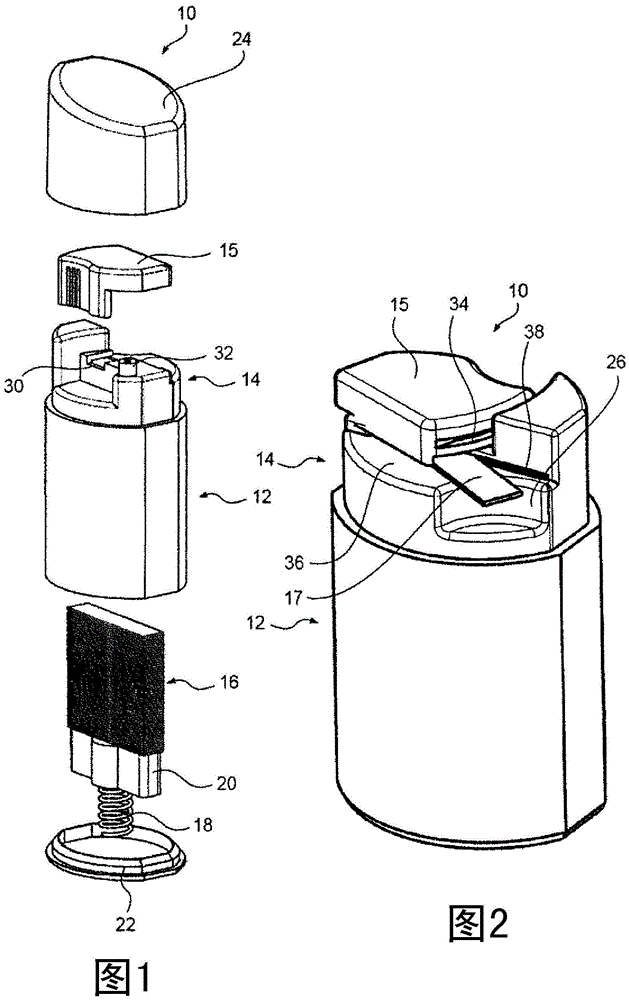 Dispensing device for holding and dispensing strip-like objects