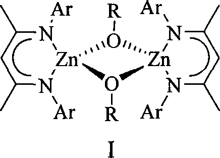 Alkoxyl compound of beta-ketone di-imidogen zincium, preparation and application thereof