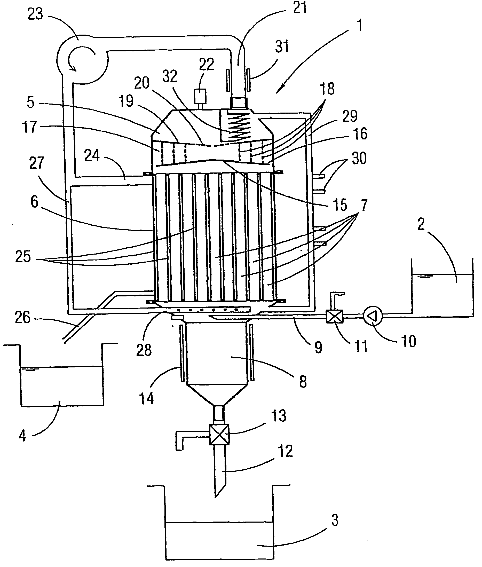 Distiller for liquids, liquids distillation method and equipment for treating sewage, which equipment includes said distiller