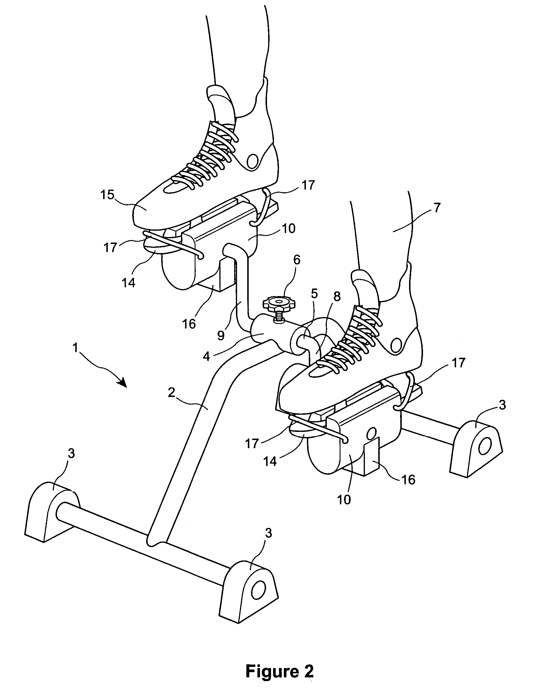Portable exercise device and method of preventing lactic-acid build-up