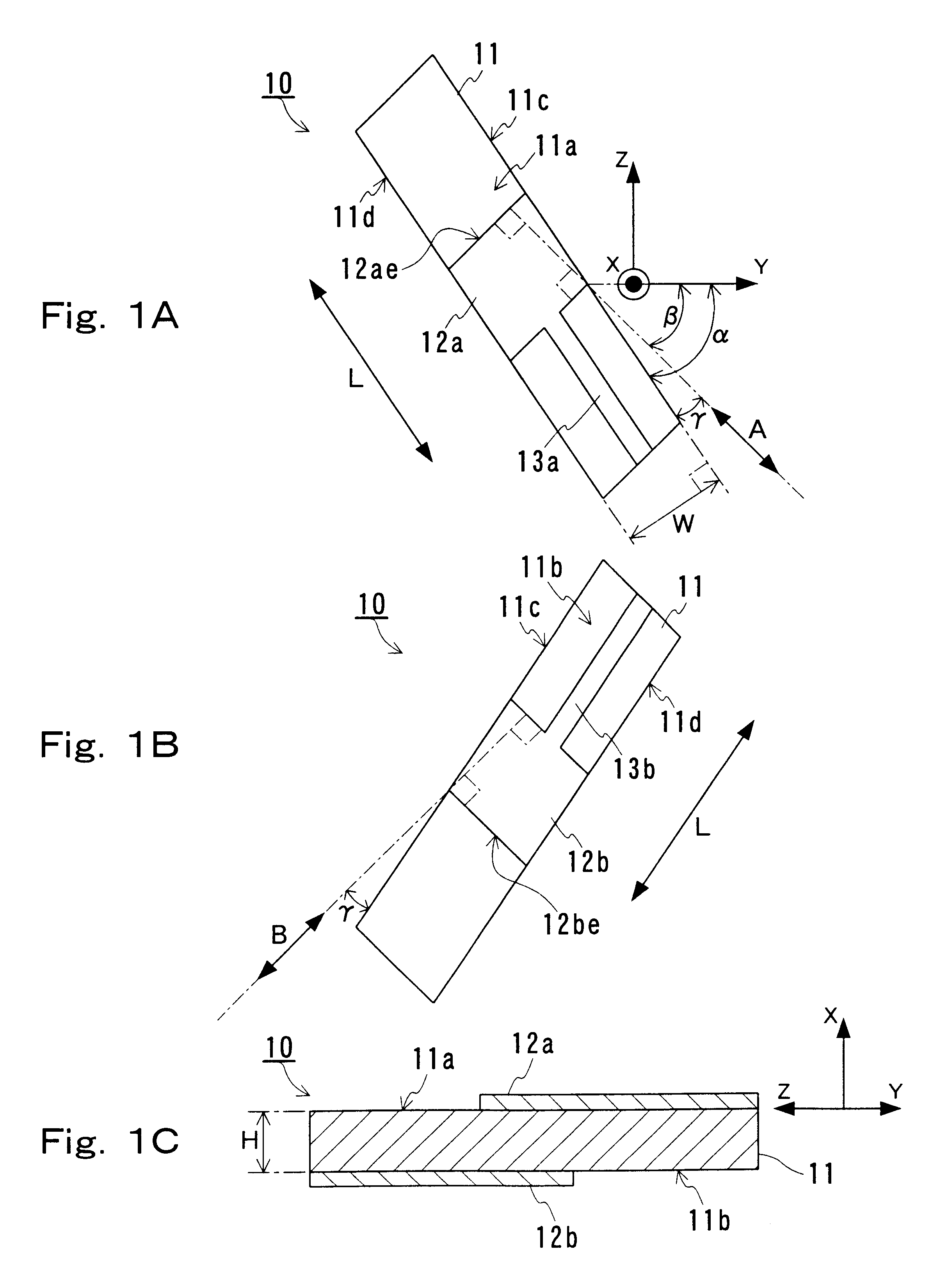 Piezoelectric element having thickness shear vibration and mobile communication device using the same