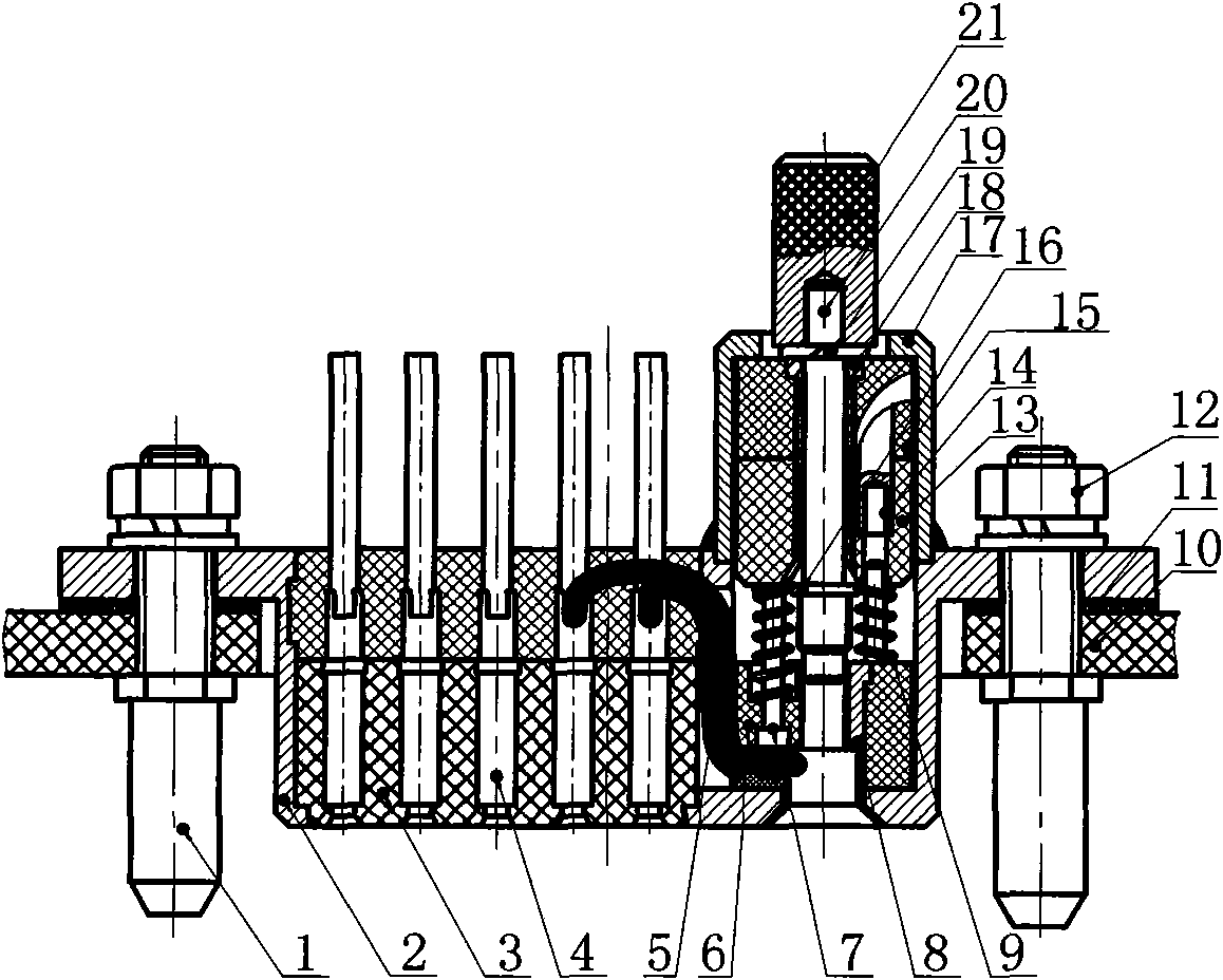 Short-circuit electric connector