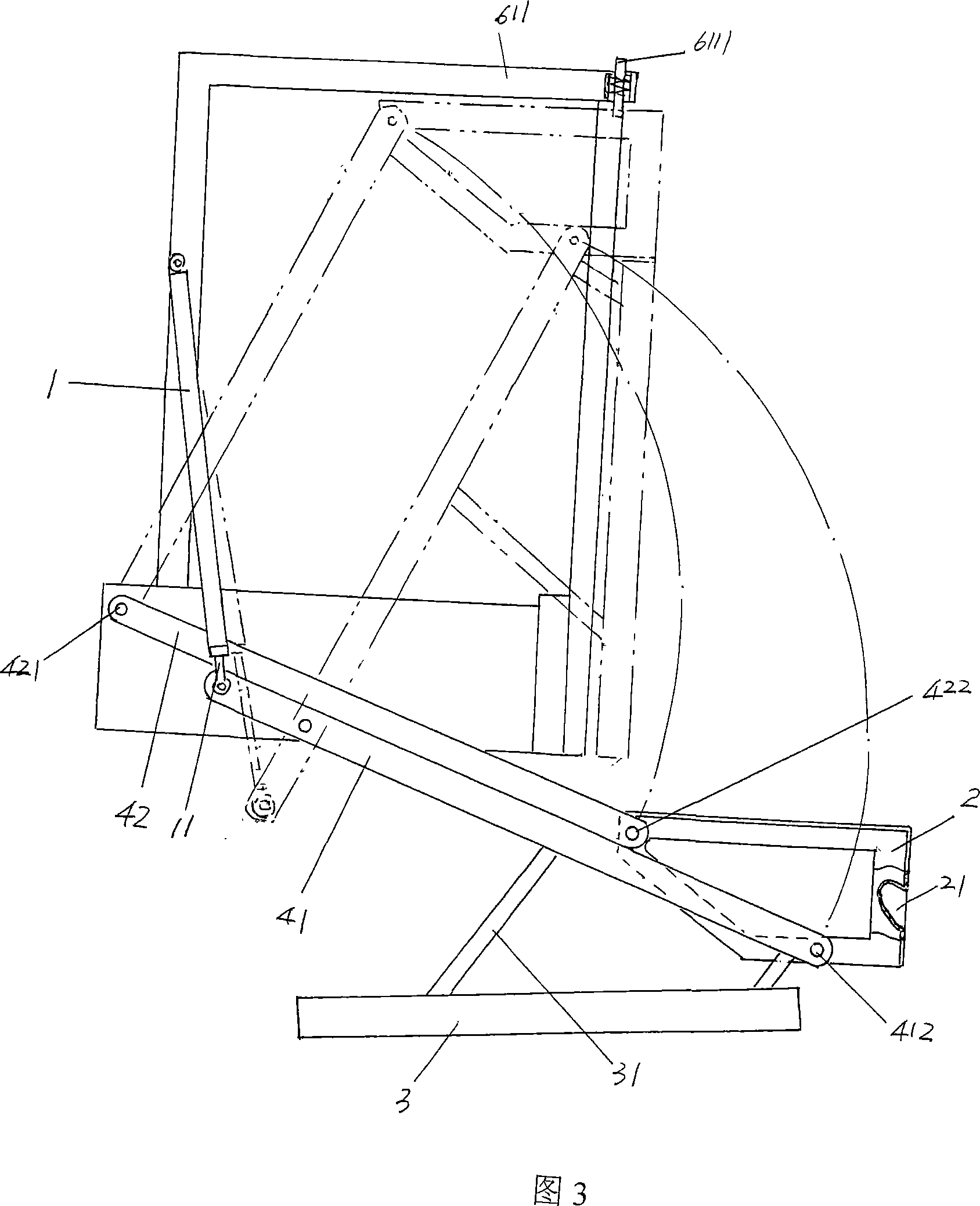 Linkage wood clapper structure