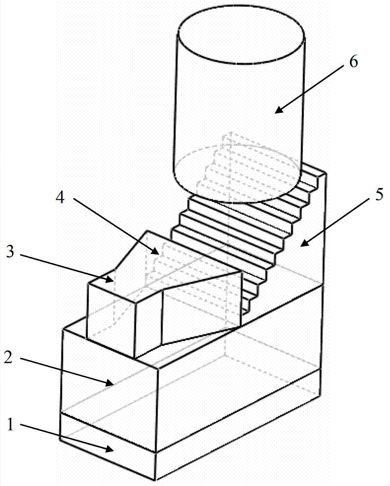 Waveguide coupler with echelon grating mirror and preparation method thereof